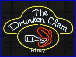 The Drunken Clam Neon Sign 20x16 Beer Bar Light Lamp Visual Handmade Decor