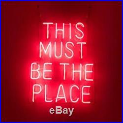 This Must Be The Place Red Neon Light Sign Man Cave Gift Beer Bar Pub Decor