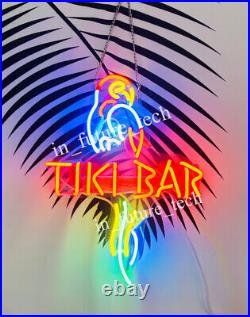 Tiki Bar Parrot Acrylic 17x12 Neon Sign Light Lamp Beer Bar Wall Decor