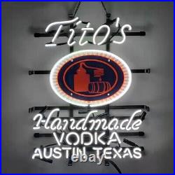 Tito's Handmade Vodaka Beer Neon Sign 19x15 Lamp Beer Bar Pub Wall Decor