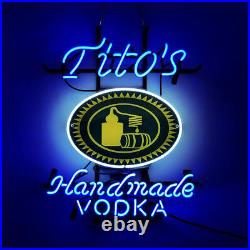 Tito's Handmade Vodka Austin 20x16 Neon Light Sign Lamp With HD Vivid Printing Tito's Handmade Vodka Austin 20x16 Neon Light Sign Lamp With HD Vivid Printing