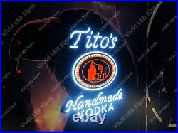 Tito's Handmade Vodka Austin Beer Vivid LED Neon Sign Light Lamp With Dimmer