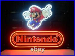 US STOCK 20x16 Nintendo Super Mario Neon Sign Light Lamp Beer Decor