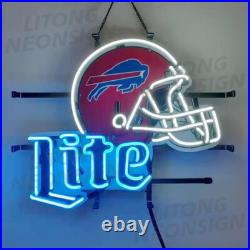 US STOCK Buffalo Bills Lite Beer Neon Sign 19x15 Beer Bar Cave Wall Decor Gift