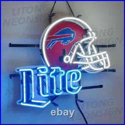 US STOCK Buffalo Bills Lite Beer Neon Sign 19x15 Beer Bar Cave Wall Decor Gift