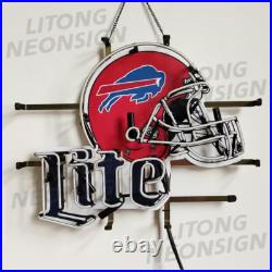 US STOCK Buffalo Bills Lite Beer Neon Sign 19x15 Beer Bar Cave Wall Decor Gift