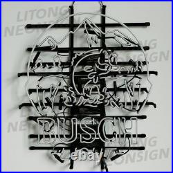 US STOCK Buschs Light Bass Fish Neon Sign 24x20 Bar Cave Store Open Decor Gift