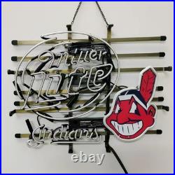 US STOCK Cleveland Go Indians Beer Neon Sign Home Bar Pub Cave Decor Glass 19x15