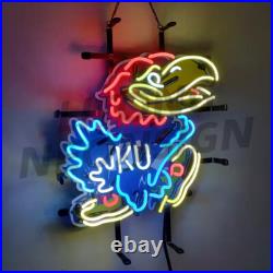 US STOCK Kansas Sport Neon Sign HD Printing Beer Bar Pub Wall Decor 19x15