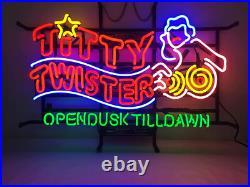 US STOCK Open Dusk Till Dawn Neon Light Sign Beer Bar Glass Wall Decor 24x18