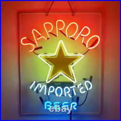 US STOCK Sapporo Imported Beer Neon Sign 19x15 Beer Bar Cave Store Wall Decor