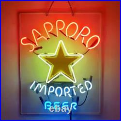 US STOCK Sapporo Imported Beer Neon Sign Bar Cave Store Wall Decor Gift 19x15
