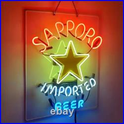 US STOCK Sapporo Imported Beer Neon Sign Bar Cave Store Wall Decor Gift 19x15