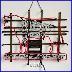 US STOCK Shiner Beer Hot BBQ Cold Beer Neon Sign 24x20 Glass Bar Cave Decor