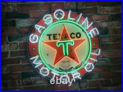 US STOCK Texaco Gasoline Gas Oil 24x24 Neon Light Sign Lamp HD Vivid Printing