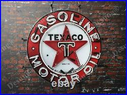 US STOCK Texaco Gasoline Gas Oil 24x24 Neon Light Sign Lamp HD Vivid Printing