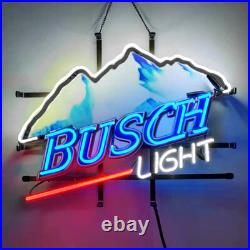 US Stock Buschs Light Neon Sign 19x15 Beer Bar Pub Wall Decor With HD Printing
