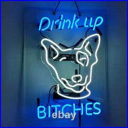 US Stock Drink Up Neon Sign 19x15 Beer Bar Pub Man Cave Wall Decor Artwork