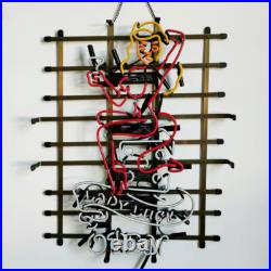 US Stock Lady Luck Casino Open Neon Sign Light Lamp Room Bar Wall Decor 24x20