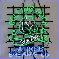 US Stock Rolling Rock Extra Beer Neon Sign 24x20 Beer Bar Pub Wall Decor Gift