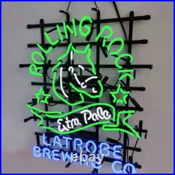US Stock Rolling Rock Extra Beer Neon Sign 24x20 Beer Bar Pub Wall Decor Gift