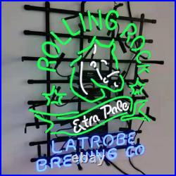 US Stock Rolling Rock Extra Beer Neon Sign 24x20 Beer Bar Pub Wall Decor Gift