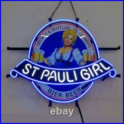 US Stock St Pauli Girl Beer Neon Sign Beer Bar Cave Pub Wall Decor Gift 19x15