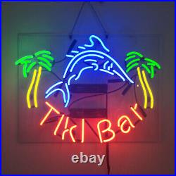 US Stock Tiki Bar Fish Beer Neon Sign 19x15 Beer Bar Man Cave Room Wall Decor