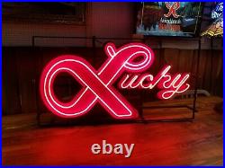 VINTAGE LUCKY BEER NEON SIGN (27 x 14)