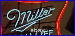 VTG Large Miller High Life Beer Neon Sign Light 24 x 17 USA Neon Tech NICE