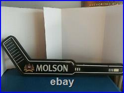(VTG) Molson Beer Neon light up Hockey Stick NHL bar pub sign Canada rare