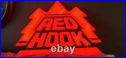 Vintage 28 X 21 RED HOOK Neon Beer/ Man Cave Sign Works Great Discontinued