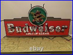 Vintage 4 Budweiser King Of Beers Neon Sign