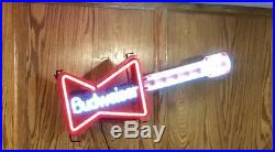 Vintage Budweiser Guitar neon sign Light Collectible Bar Beer Advertise
