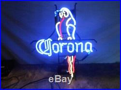 Vintage Corona Parrot Beer Neon Sign 20.5x25 Barton Beers WORKS 1C1