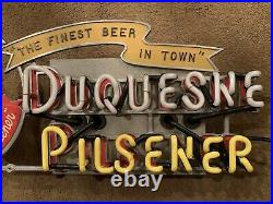 Vintage DUQUESNE PILSENER Neon Beer sign Lackner