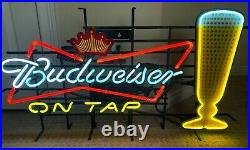 Vintage Genuine Anheuser-Busch Budweiser Beer On Tap Neon Sign 2006 USA