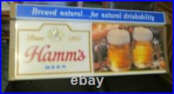 Vintage Hamms Beer Sign 50x16x6 rare neon mancave bar pub garage lighted light