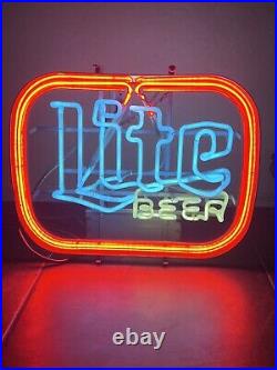 Vintage Miller Lite Beer Neon Sign 1980's Breweriana