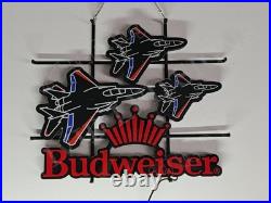 Vivid LED 24 Fighter Aircraft Jet Pilot Beer Neon Sign Light Lamp With Dimmer