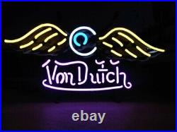 Von Dutch Beer Neon Sign Light Beer Bar Pub Wall Hanging Handcraft Gift 17x14