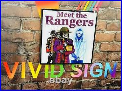 Voodoo Meet The Rangers Belgian Beer IPA 2D LED 16 Neon Sign Lamp Light Decor