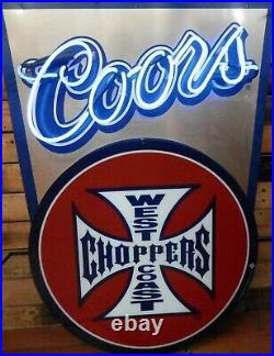 WEST COAST CHOPPER/COORS neon beer sign