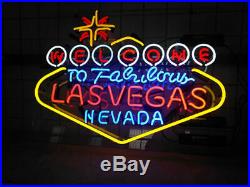 Welcome Las Vegas Neon Sign Budweiser Beer Bar Sign Wall Decor Artwork Display