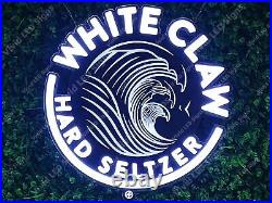 White Claw Hard Seltzer Beer 24x24 Vivid LED Neon Sign Light Lamp With Dimmer