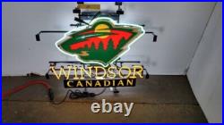 Windsor Canadian Minnesota Wild 20x16 Neon Sign Bar Lamp Beer Light Night Windsor Canadian Minnesota Wild 20x16 Neon Sign Bar Lamp Beer Light Night