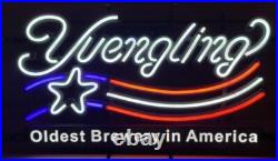 Yuengling Beer American Lager 24 Vivid LED Neon Sign Light Lamp With Dimmer VL