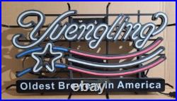 Yuengling Beer American Lager 24 Vivid LED Neon Sign Light Lamp With Dimmer VL