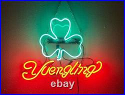 Yuengling Beer Clover Acrylic 17x14 Neon Light Sign Lamp Bar Open Wall Decor