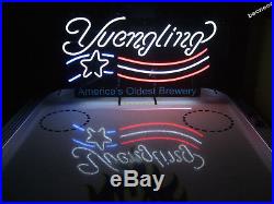 Yuengling US Star Flag BEER BAR PUB NEON LIGHT SIGN Fast Shipping